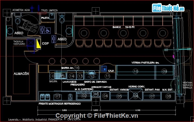 bản vẽ kiến trúc,file cad vẽ quán cà phê,kiến trúc quán cà phê